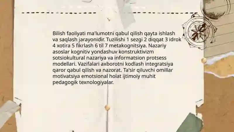 Talabalarning bilish faoliyati va uning tuzilishi 3