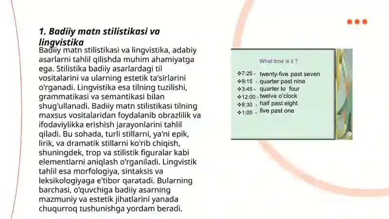 Badiiy matn stilistikasi boshqa fanlar bilan aloqasi 3