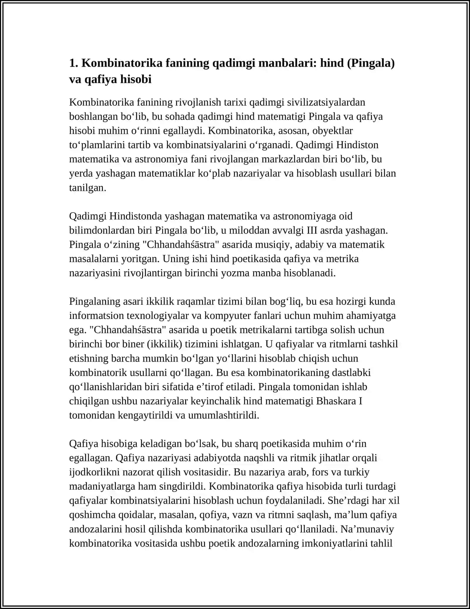 MAVZU KOMBINATORIKA FANI RIVOJLANISH TARIXI 3