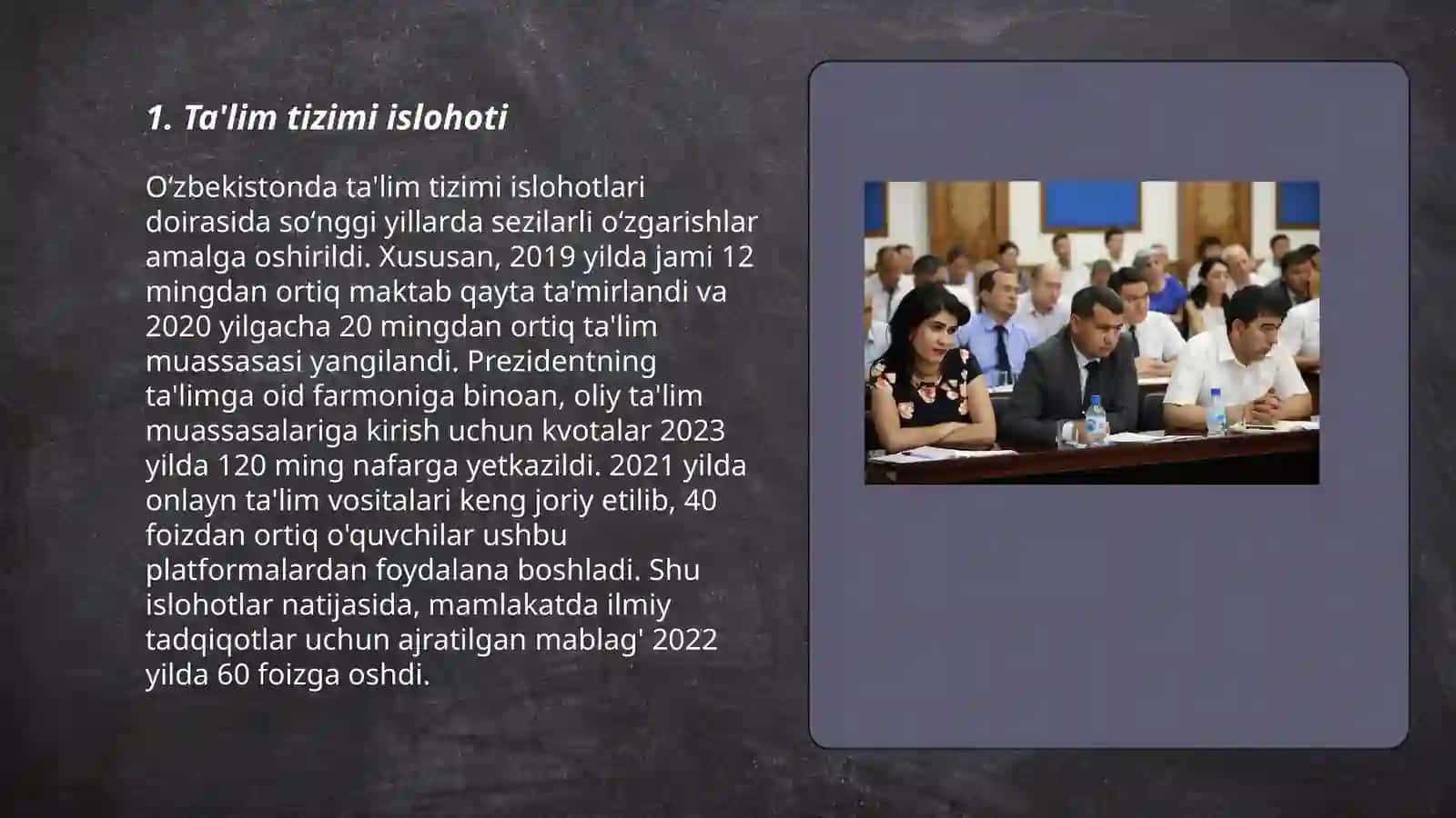 Ta'lim tizimi islohoti 3