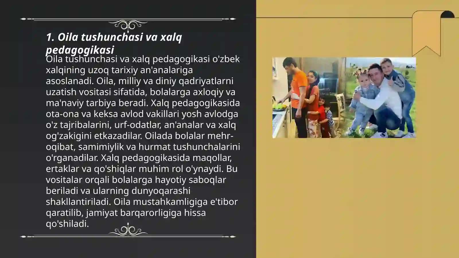 Xalq pedagogikasida oila va oilaviy tarbiyaning aks etishi 3