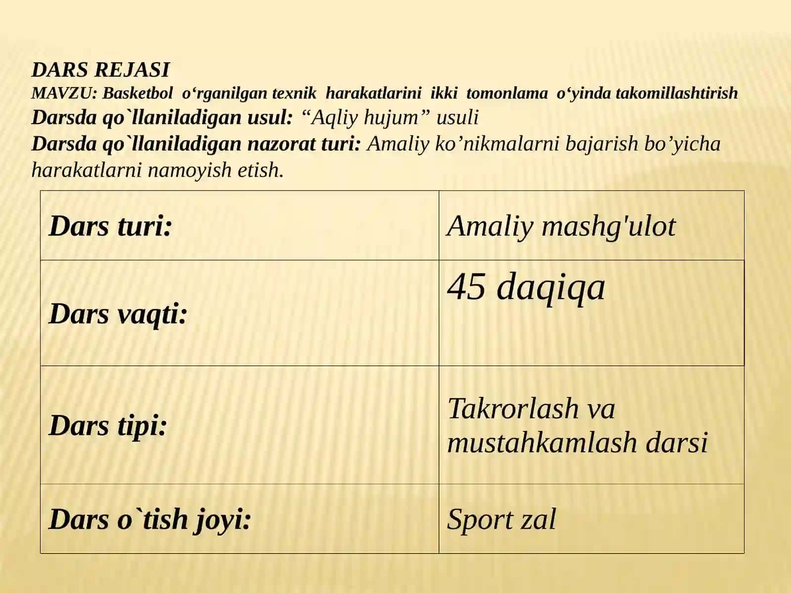 9-sinf Jismoniy tarbiya fanidan Basketbol o'rganilgan texnik harakatlarni ikki tomonlama o'yinda takomillashtirish 3
