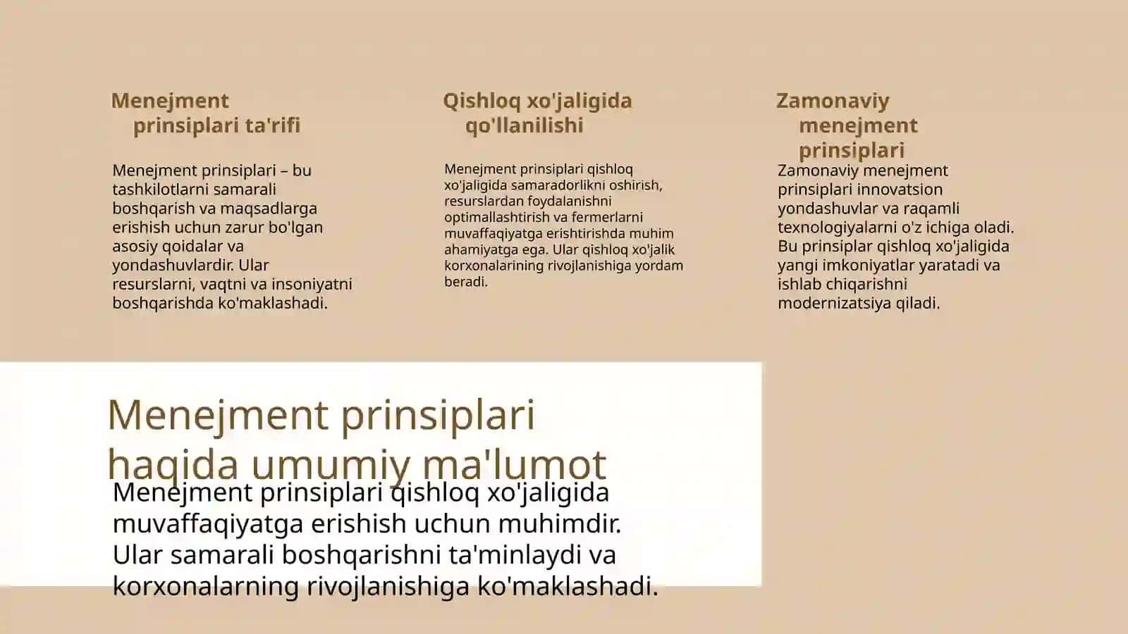 qishloq xo'jaligi korxonalarni rivojlantirish menejment principlarning qollanish ahamiyati 3