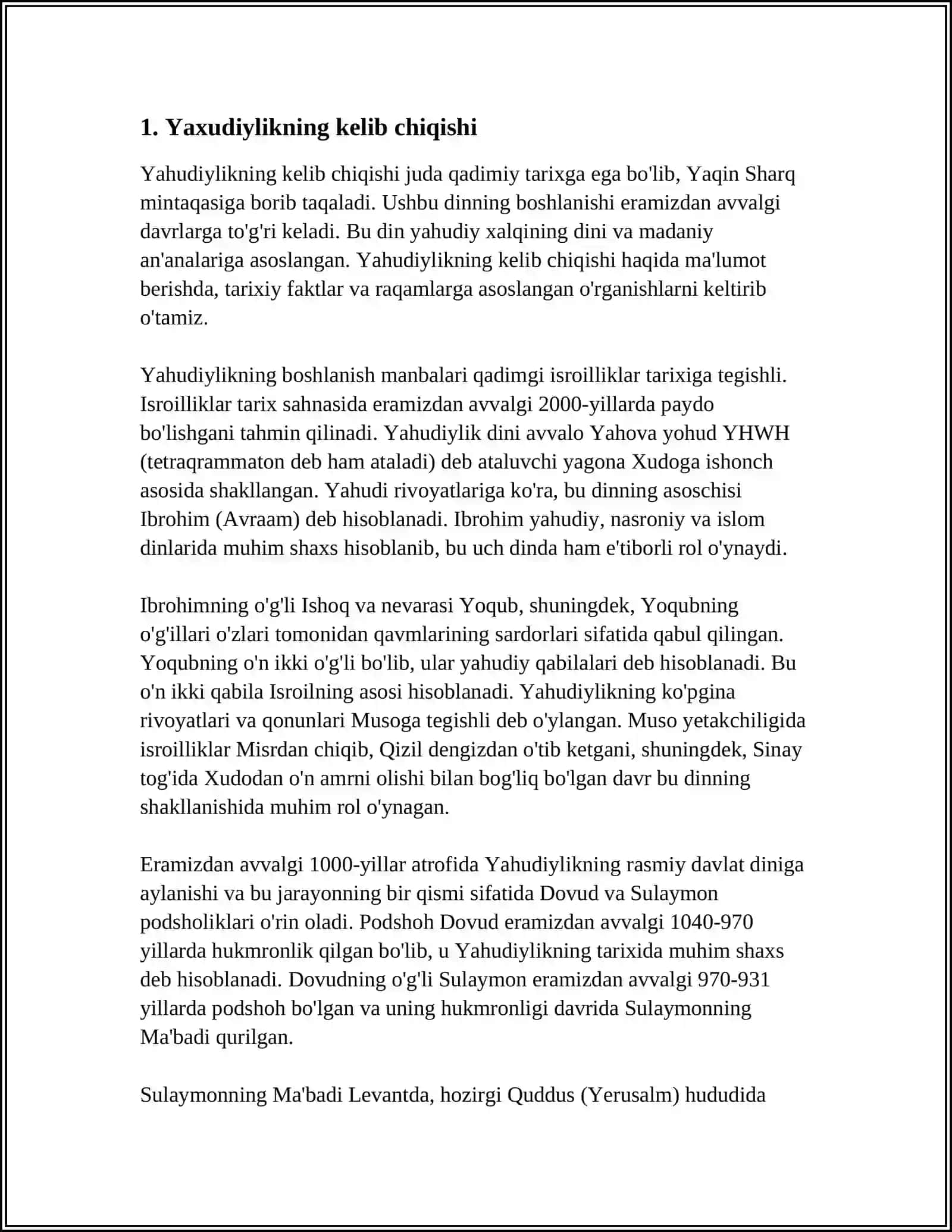 YAXUDIYLIK TAʼLIMOT VA MUQADDAS KITOBI 3