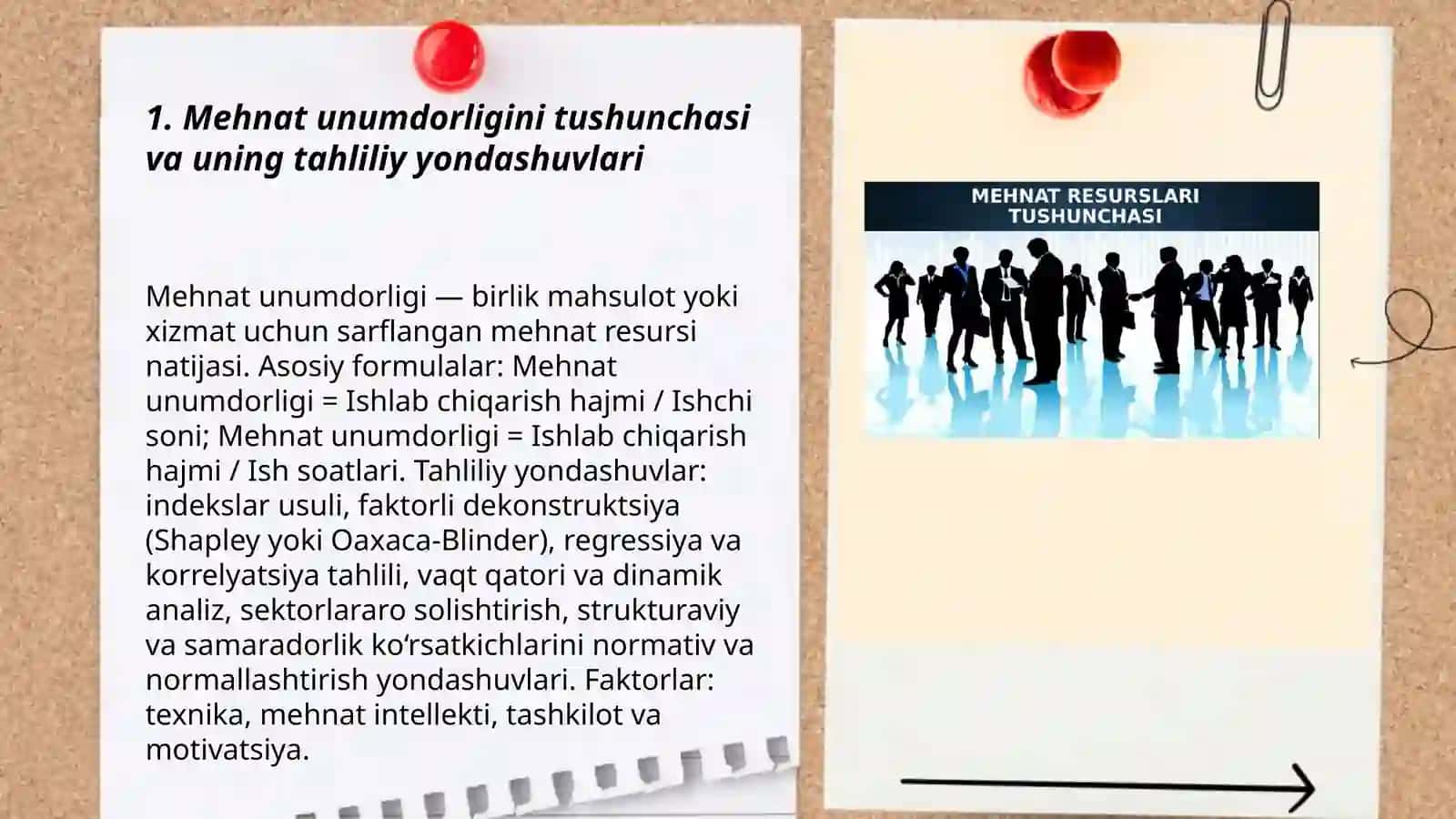 Mehnat unumdorligini tahlil qilish 3