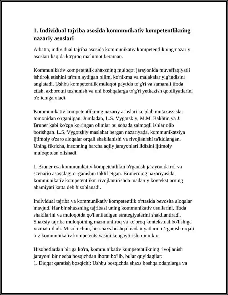 KOMPITENTLIKNI MULOQOT VAQTIDA SHAKLLANISHI INDIVIDUAL TAJRIBAGA ASOSLANISH 3