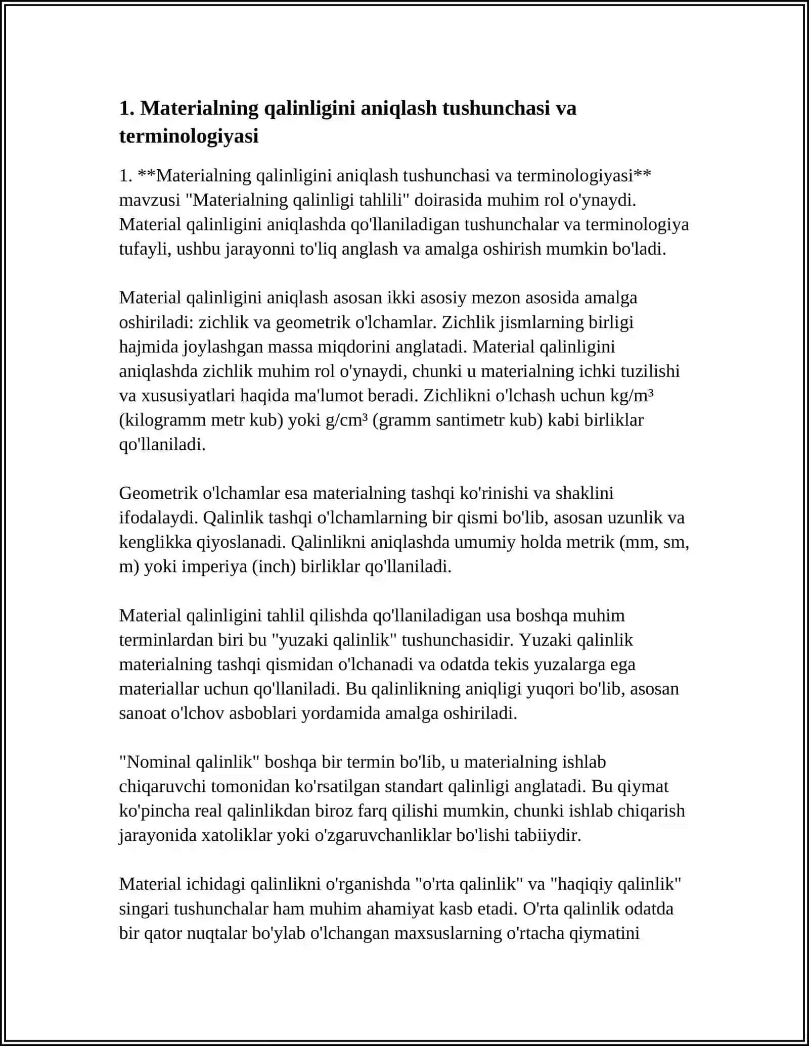 MATERIALNING QALINLIGI TAHLILI 3