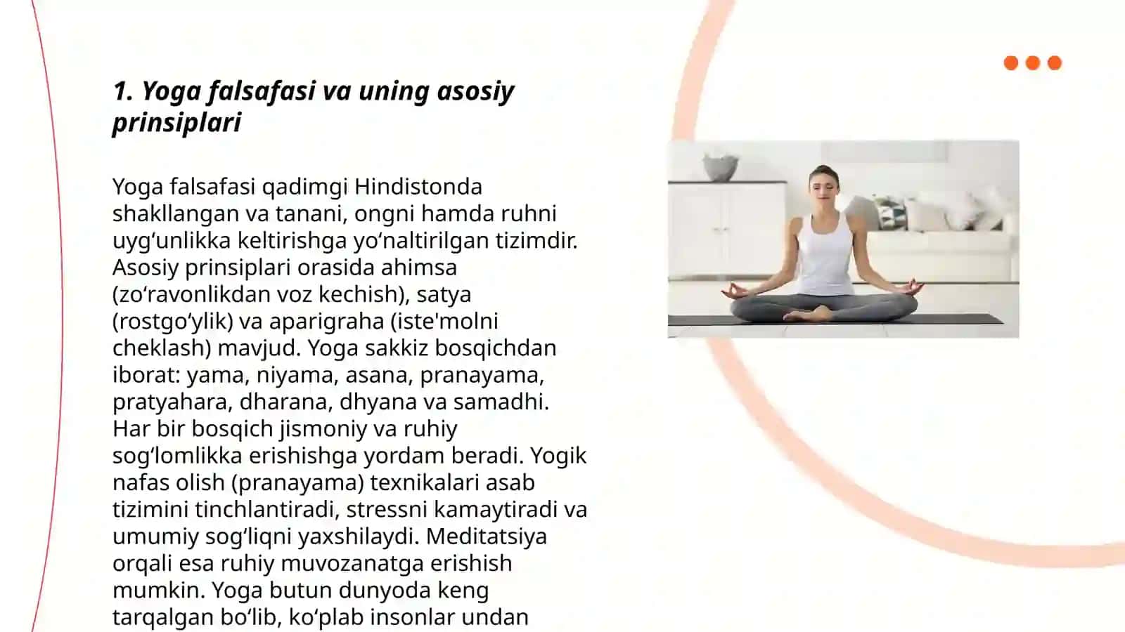 Yoga falsafasi va meditatsiyaning inson salomatligig taʼsiri 3