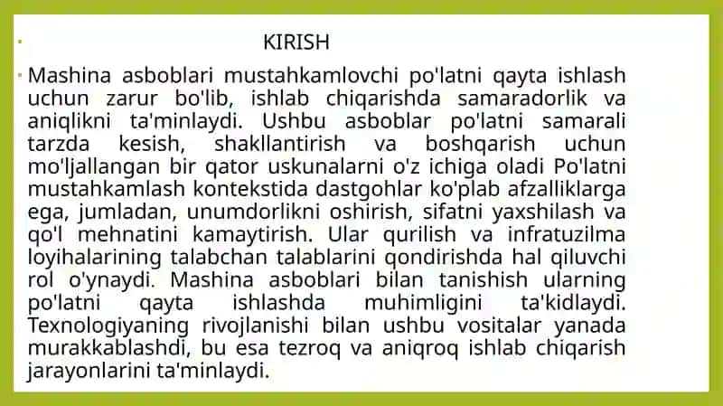 armatura po'latlarini qayta ishlash 3