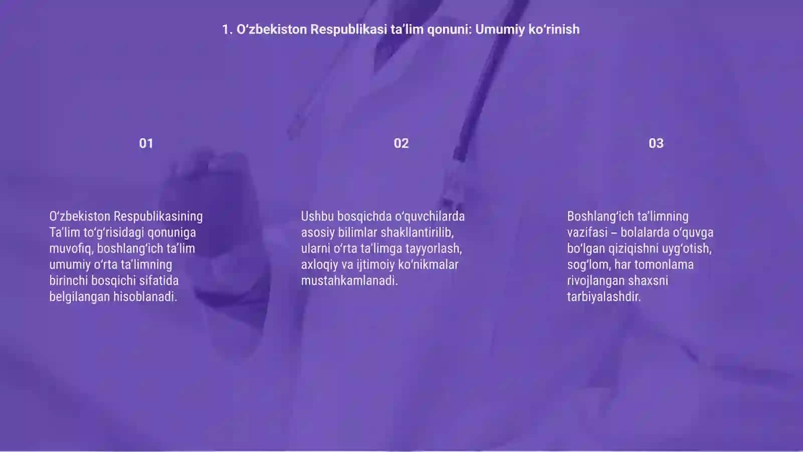 O‘zbekiston Respublikasi Talim togrisidagi qonuni 3