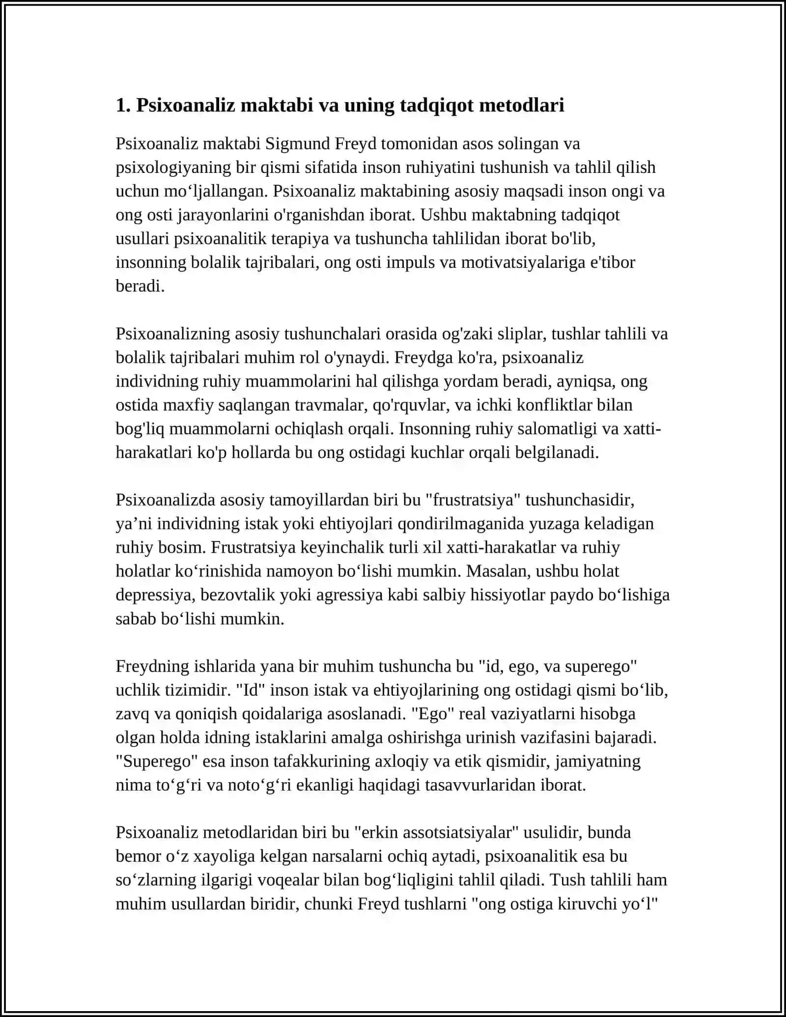 Psixologiya maktablari. Psixologiyaning tadqiqot metodlari 3