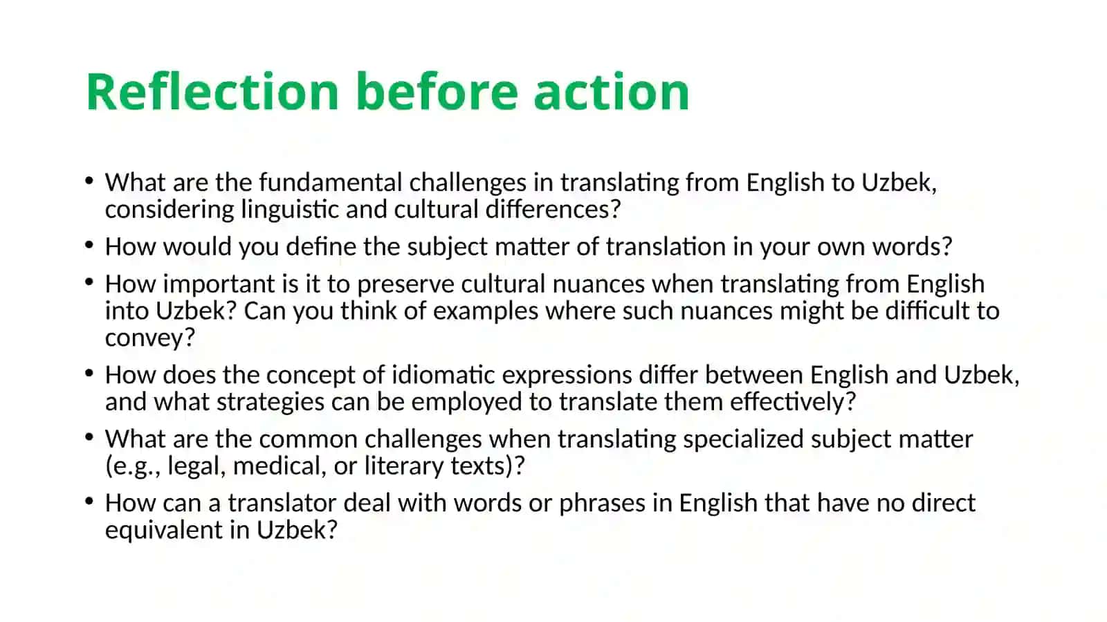 THE NOTION OF TRANSLATION. THE SUBJECT MATTER OF THE THEORY AND PRACTICE OF TRANSLATION 3