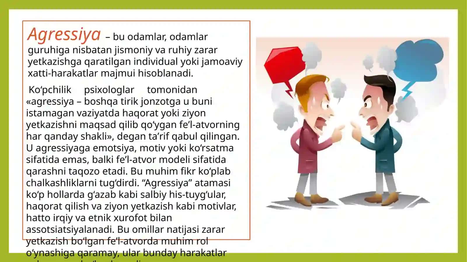 Agressiyaning biologik va psixologik nazariyalari 3