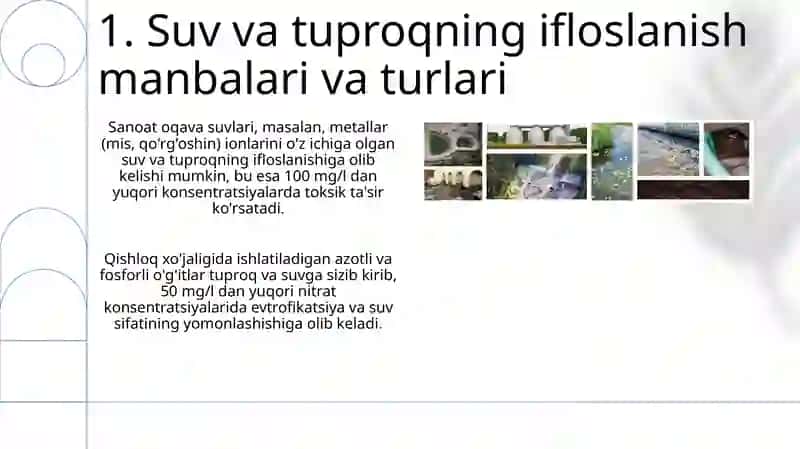 Suv va tuproq ifloslanishi ionli bogʻlanish va xavfsiz choralari 3