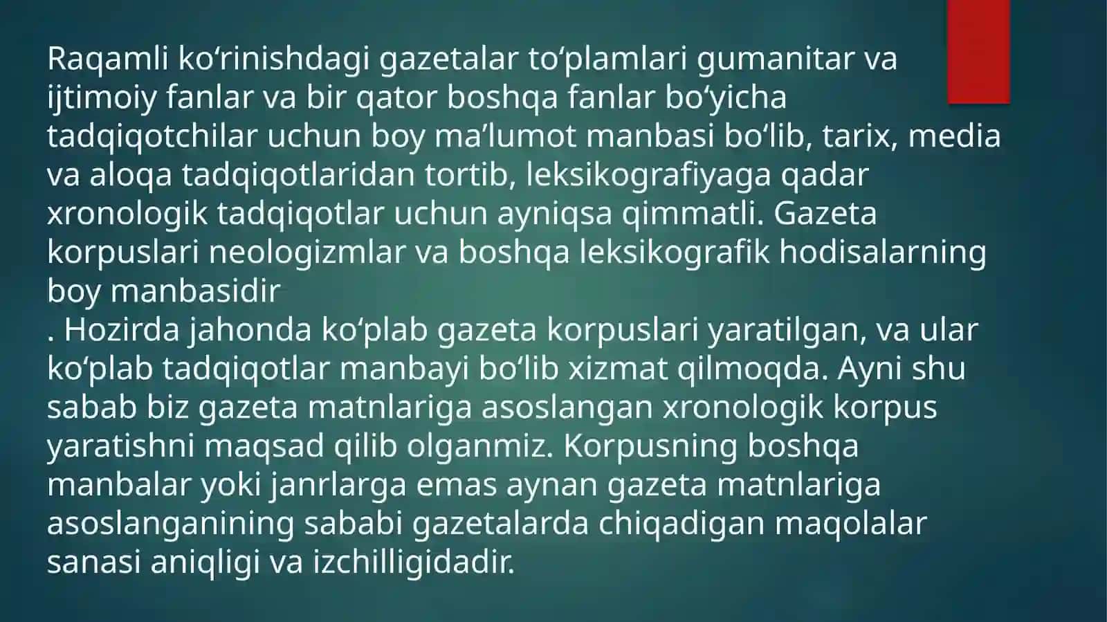 Gazeta matnlarining elektron korpusini yaratish 3