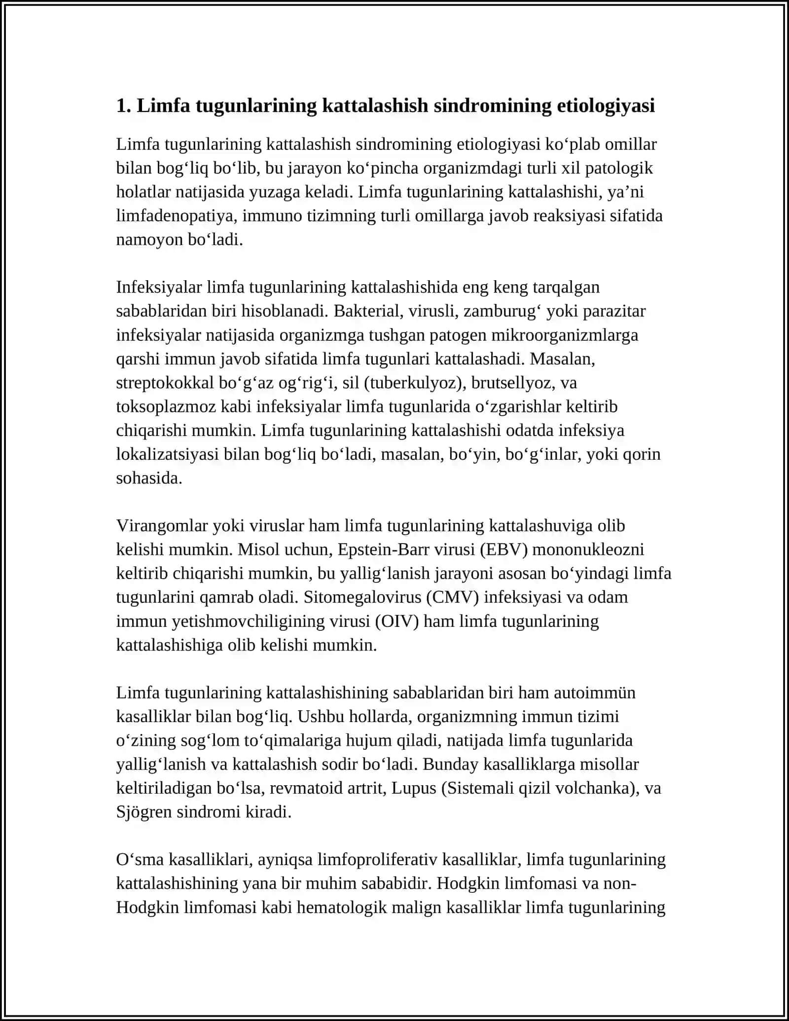 LIMFA TUGUNLARINING KATTALASHISH SINDROMI 3