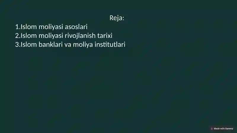 Islom moliyasi va uning rivojlanish tarixi 3
