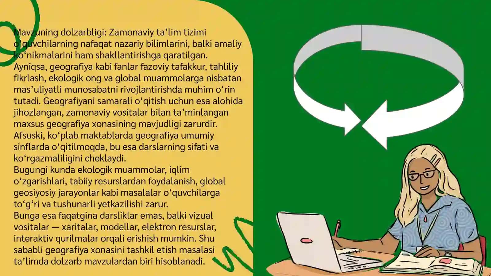 Geografiya xonasini tashkil etish 3