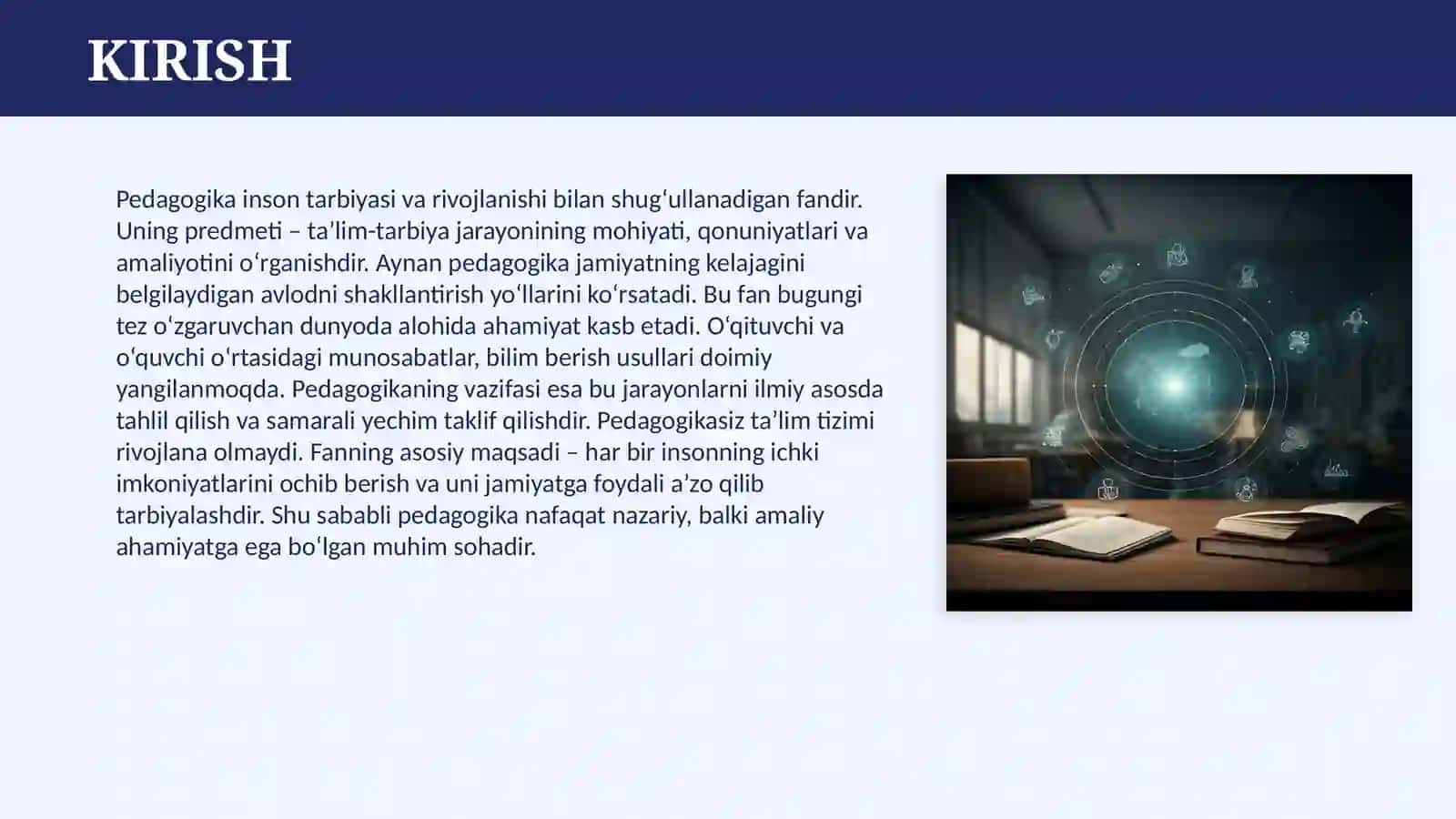 PEDAGOGIKA FANINING PREDMETI VA UNING VAZIFALARI 3