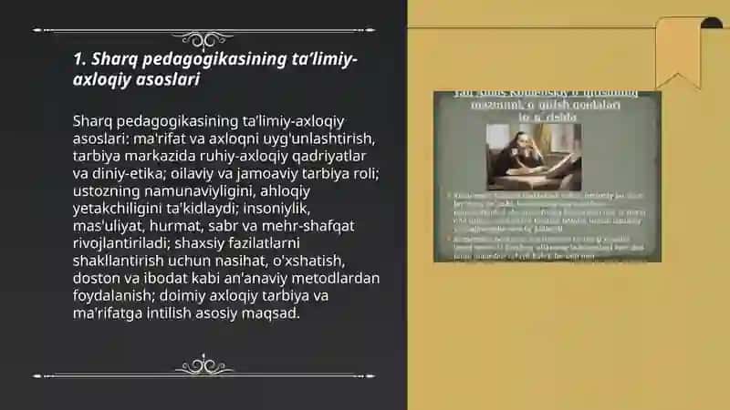 Sharq pedagogikasini oʻqitishda taʼlimiy-axloqiy qarashlar 3