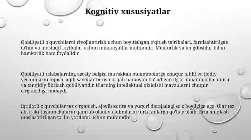 Sinf faollarini aniqlash 3