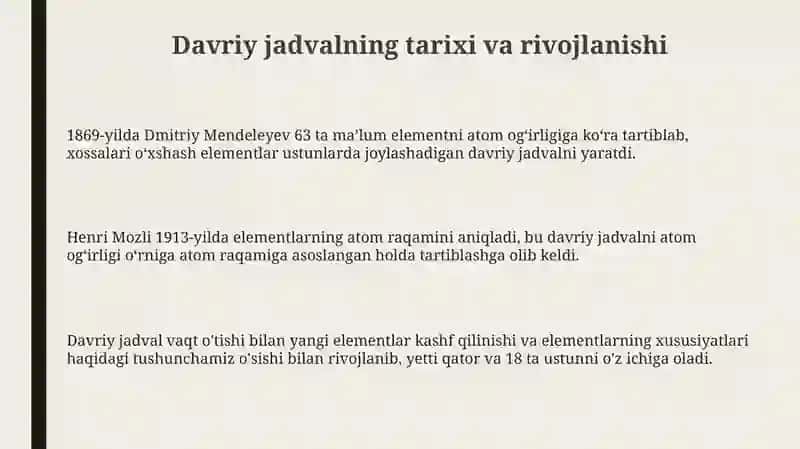 Davriy sistemalarining atom tuzilishi nazariyasi 3