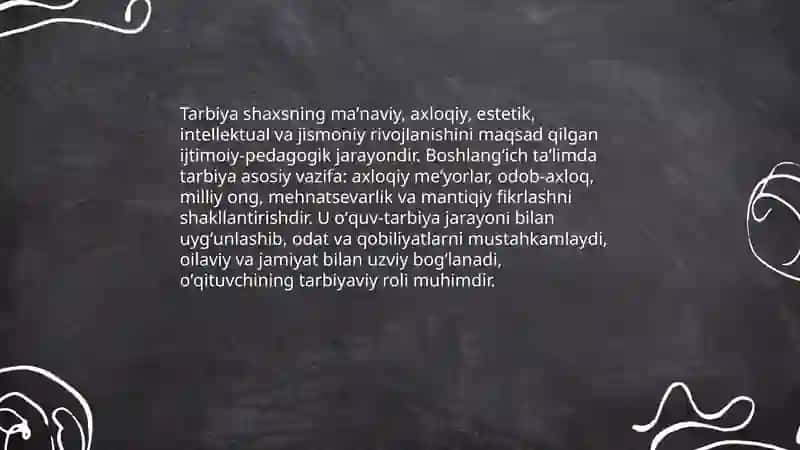 Boshlangʻich ta'limda tarbiya jarayonining mazmuni va mohiyati 3