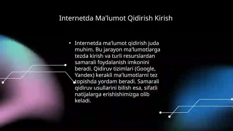 Internetda Ma'lumot Qidirish Kirish 3