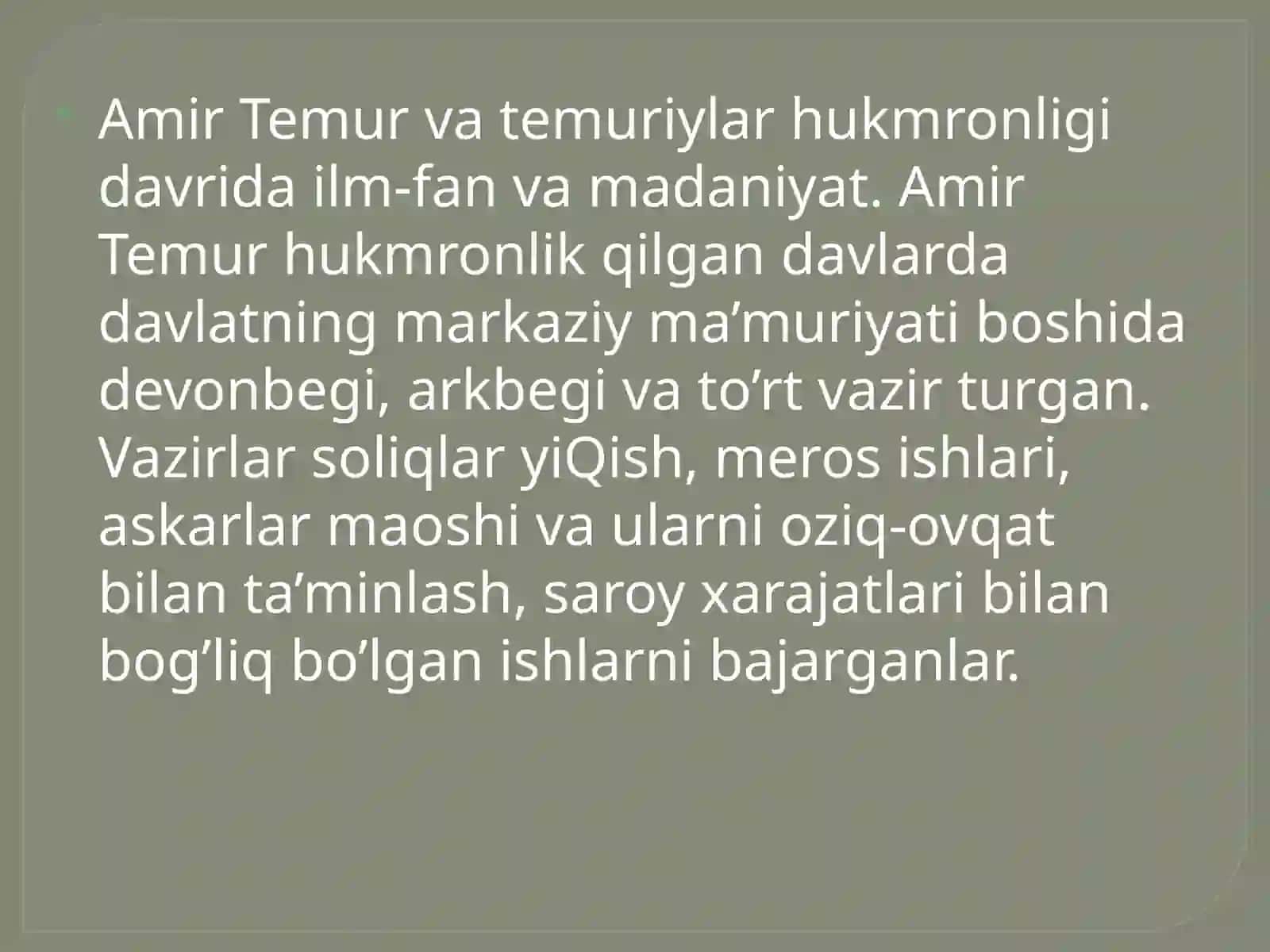 Amir Temur va Temuriylar davrida ilm, fan va madaniyat 3