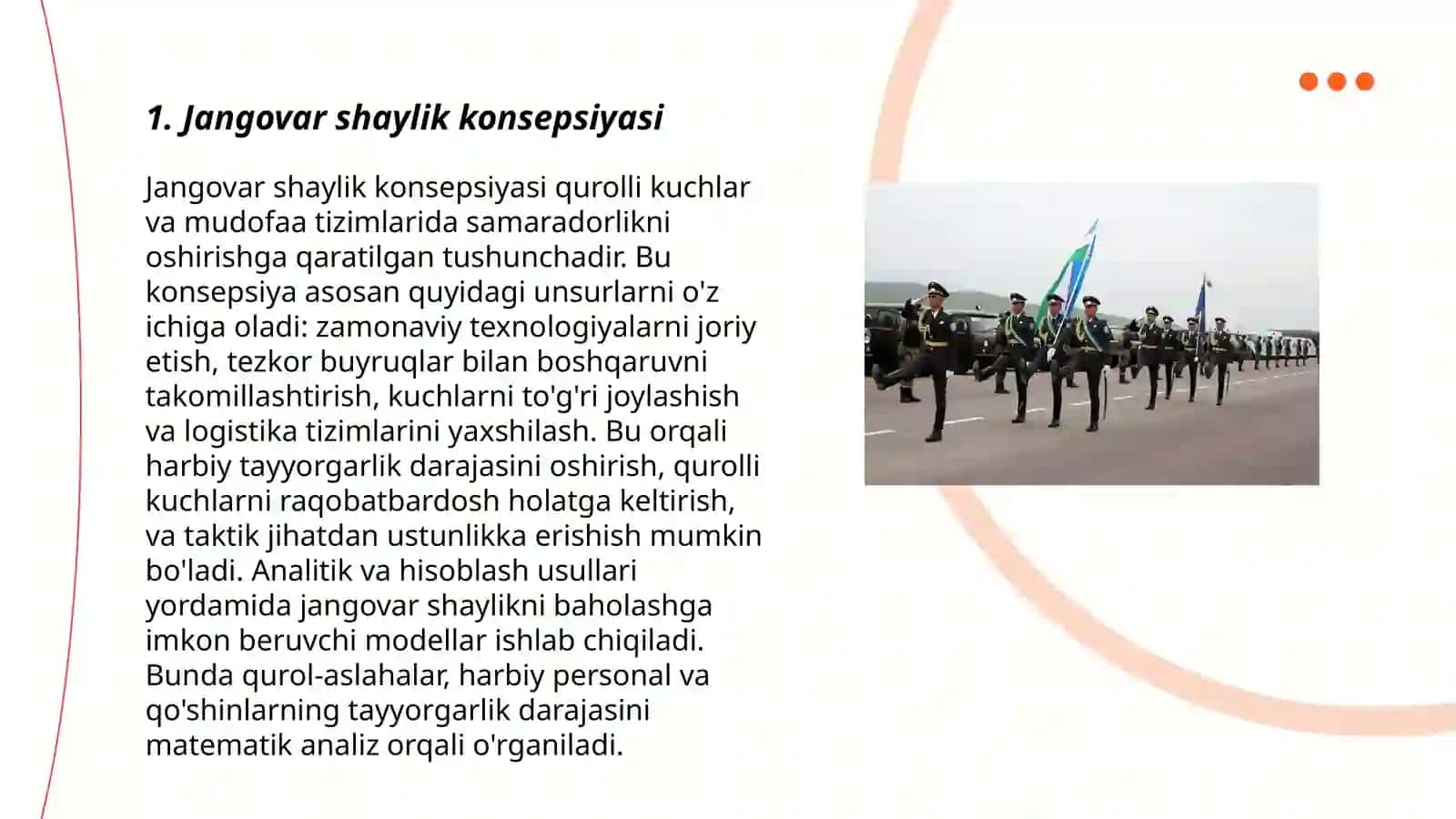 Jangovar shaylik boshqaruv tayyorgarliki 3