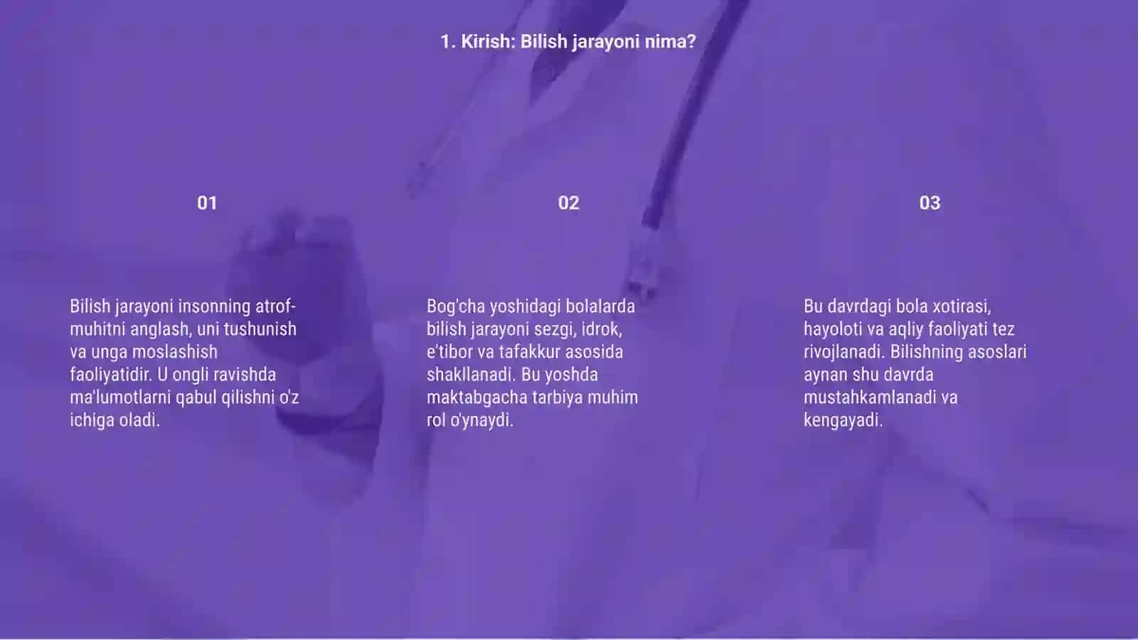 Bog'cha yoshidagi bola bilish jarayonining rivojlanishi 3