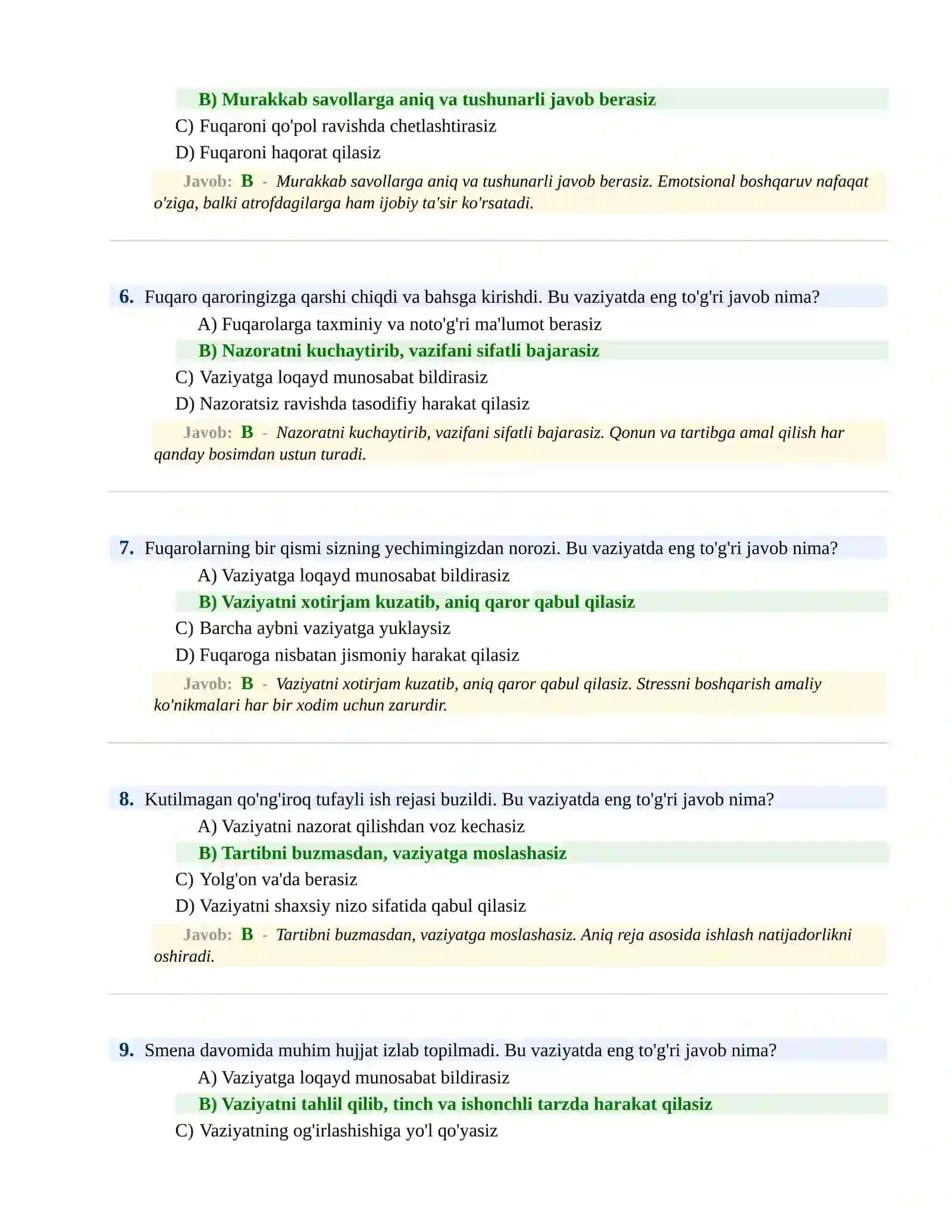 BOJXONA XIZMATIGA ISHGA KIRISH PSIXOLOGIK SINOV Testlari 3