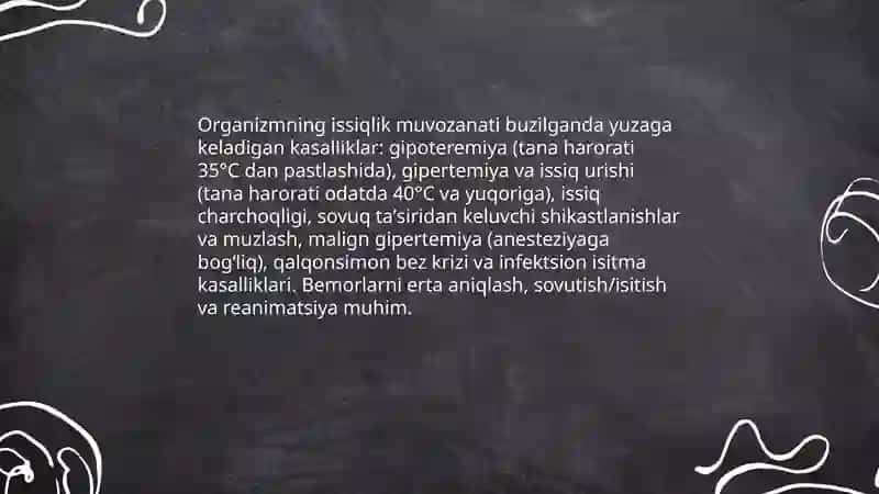 Organizmning termodinamik parametrlari 3