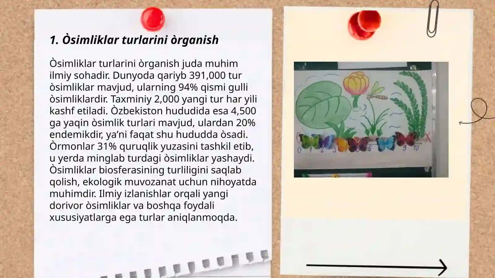 Òsimliklar bn dòstlashamiz mavzusida ochiq mashģulot ishlanma 3