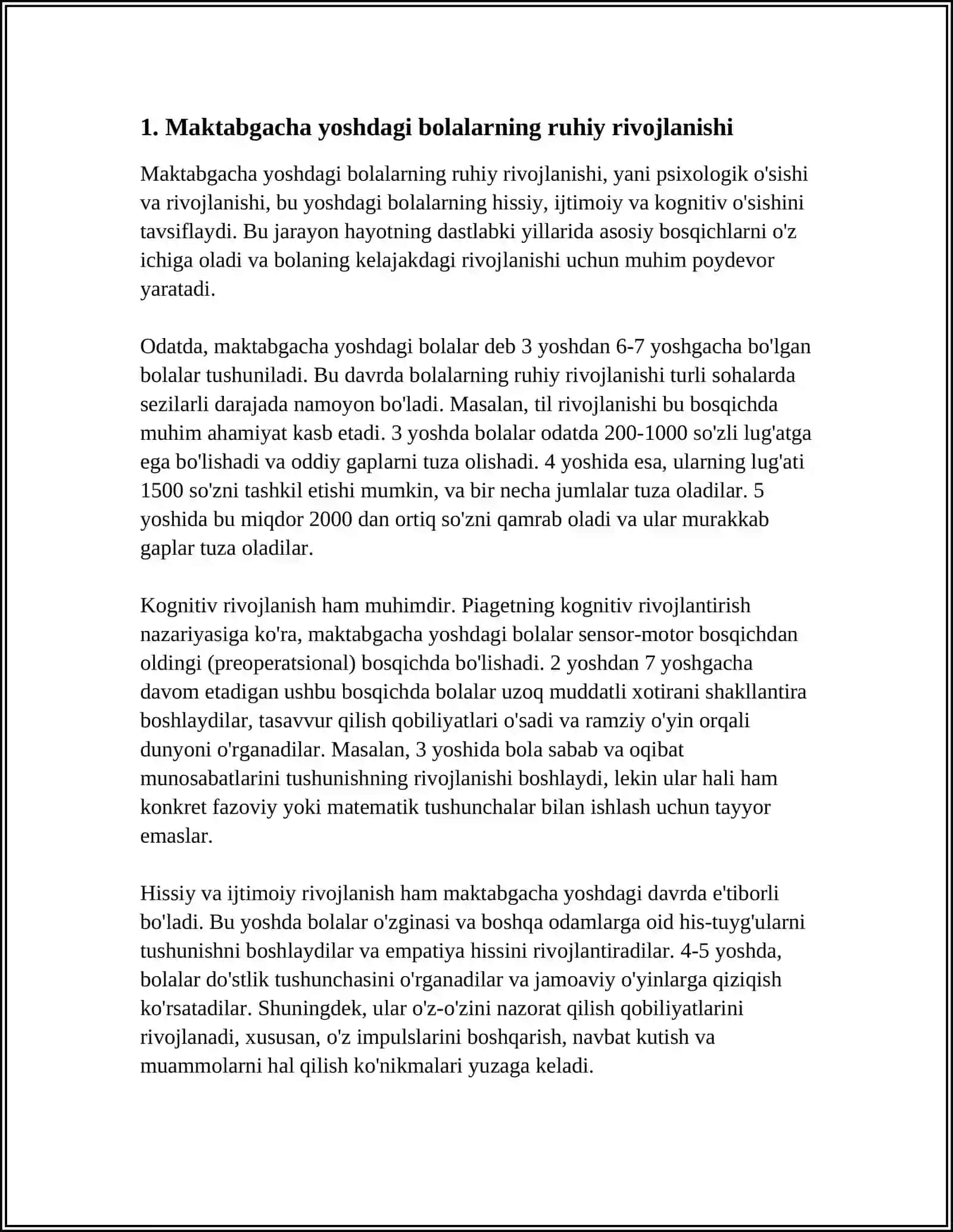 ILK VA MAKTABGACHA YOSHDAGI BOLA SHAXSINING SHAKLLANISHI 3