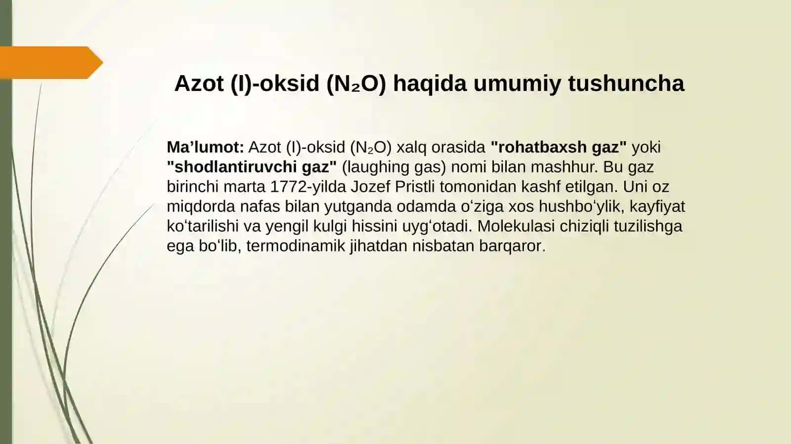 AZOT (I) VA (II)-OKSIDLARI, ULARNING BIRIKMALARI VA XOSSALARI 3