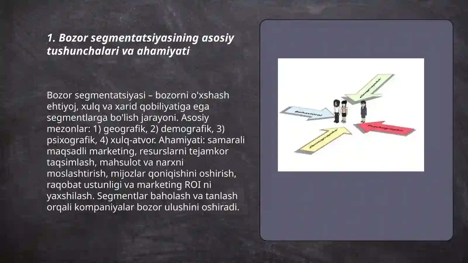 Bozor segmentatsiyasi 3