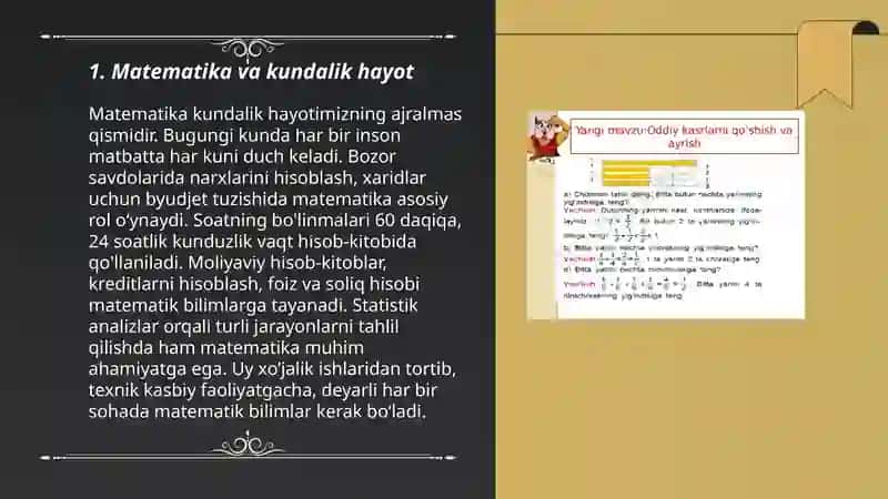 Matematika va kundalik hayot 3