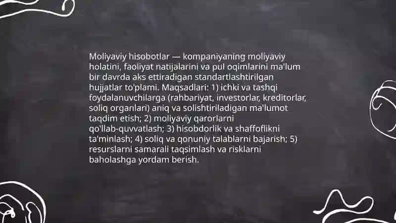 Moliyaviy hisobotlar va ularning funksiyalari 3