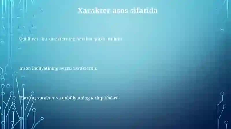 Niyatdan Ta'sirga: Xarakter, Qobiliyat va Harakatning O'zaro Aloqasini O'rganish 3