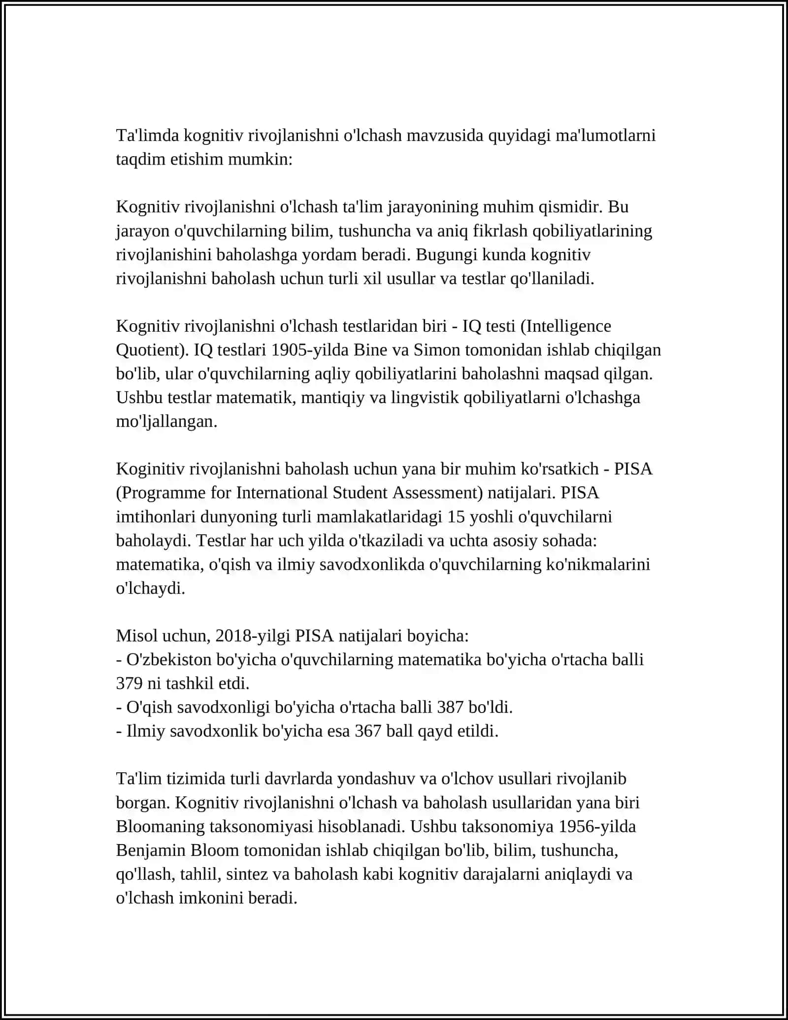 TA’LIM OLGANLIKNI TASHXIS ETISH 3