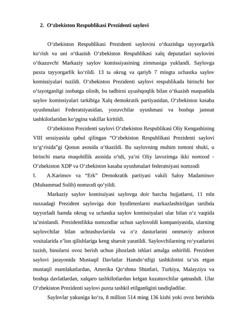 I.Karimovning O‘zbekiston Respublikasi Prezidenti 3