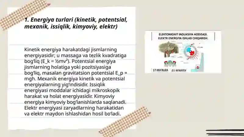 Energiya va Harakat 3