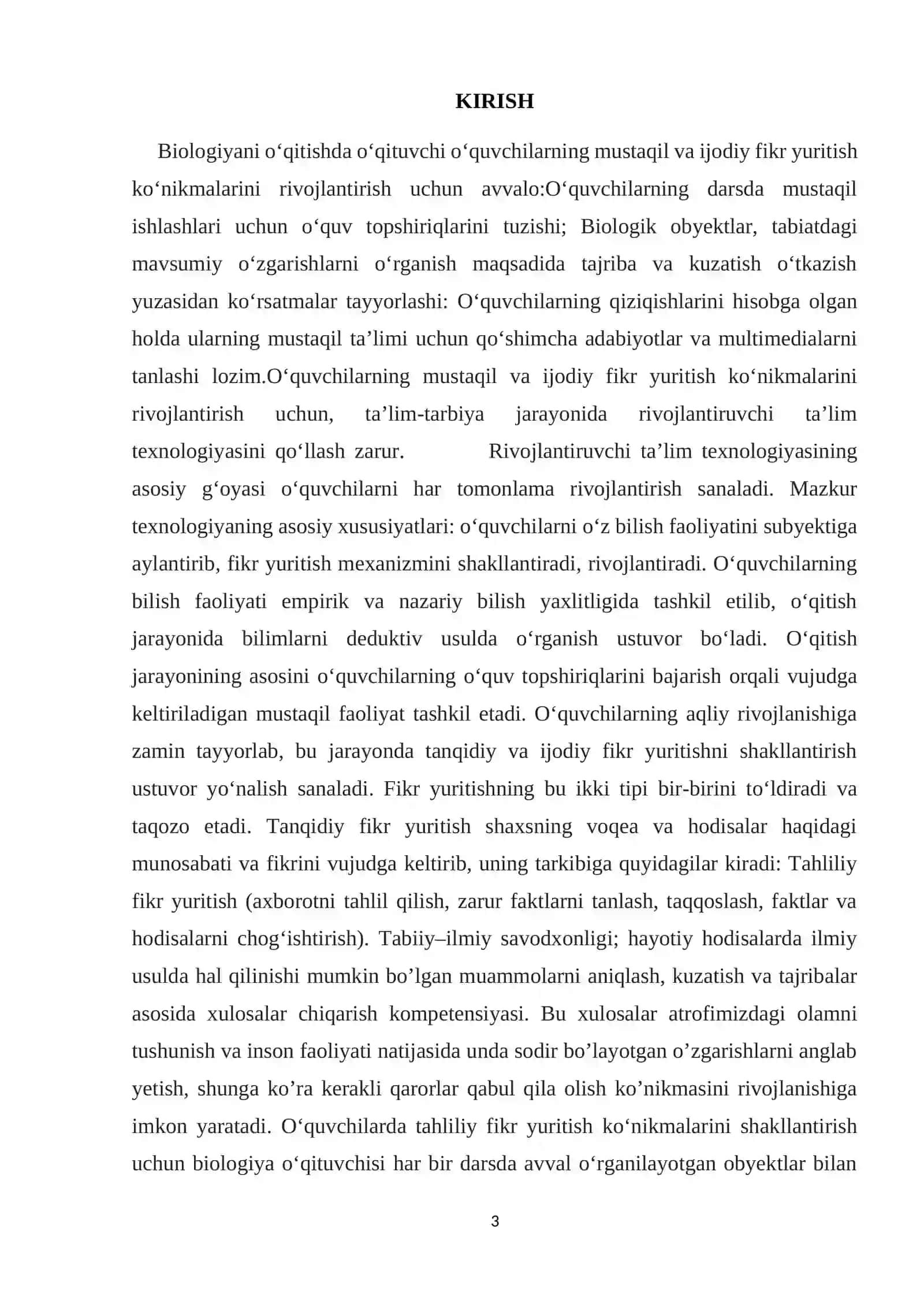 BIOLOGIYA O’QITISH METODIKASI 3