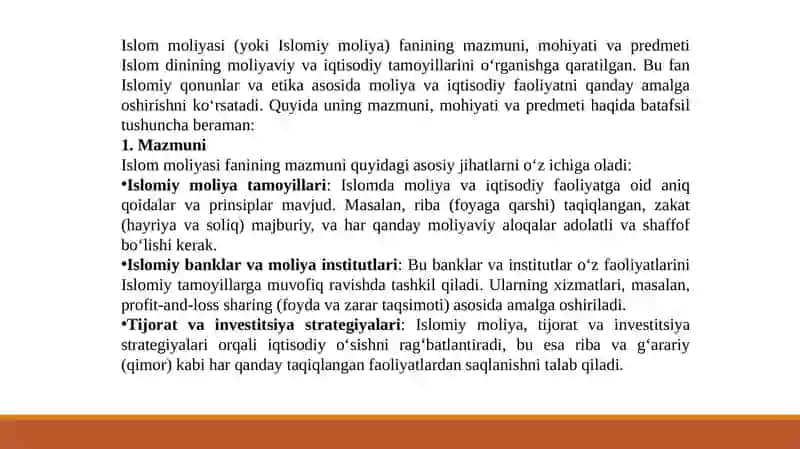 Islom moliyasi fanining mohiyati, predmeti va asosiy tamoyillari 3