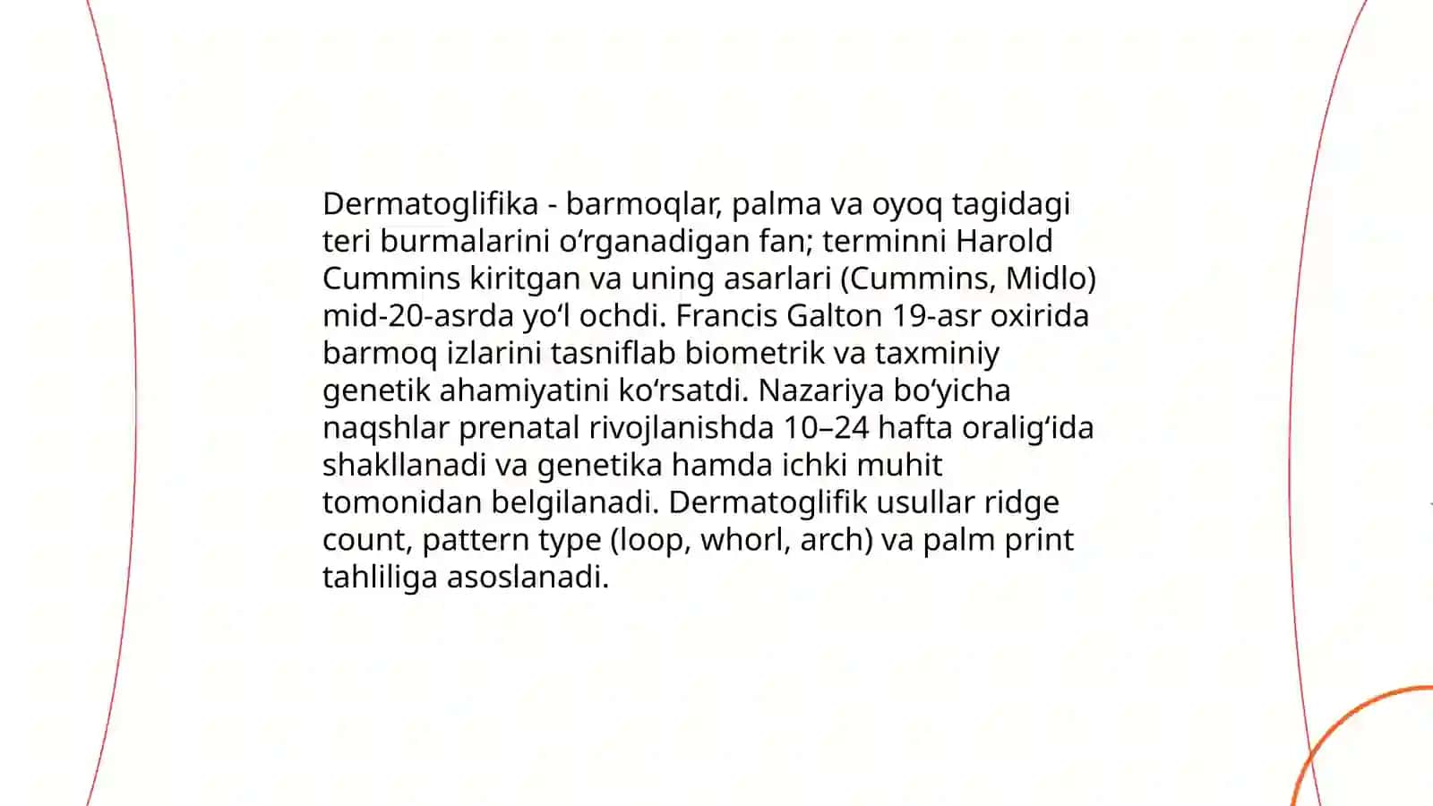 Dermatoglifika: nazariyasi va tarixiy rivojlanishi 3