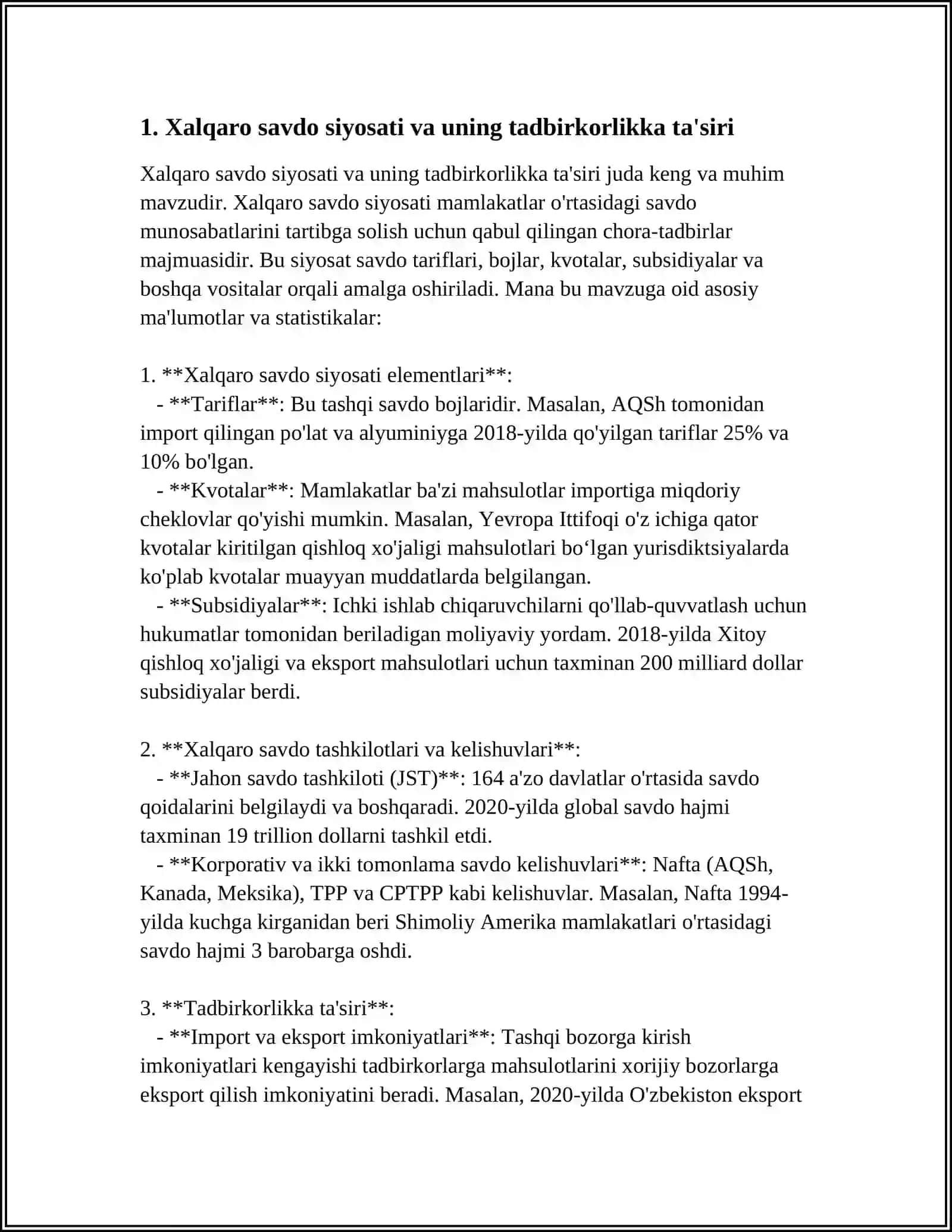 JAHON BOZORLARIDA BIZNES VA TADBIRKORLIKNING RIVOJLANISHI 3