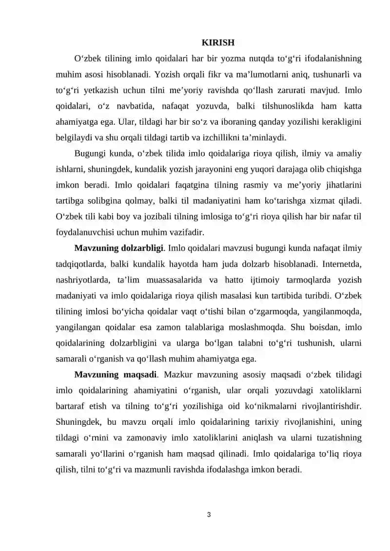 O‘ZBEK ADABIY TILI FANIDAN “IMLO QOIDALARI” 3
