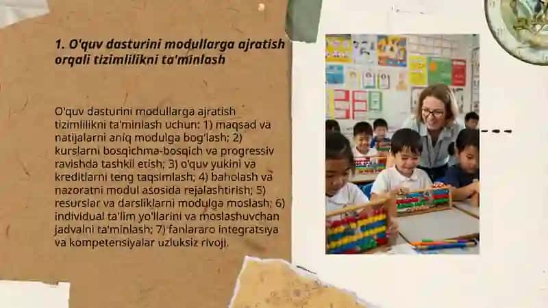 Ta'limning tizimlilik va izchillik prinsplarini amalga oshirish pedagogik qoidalari 3