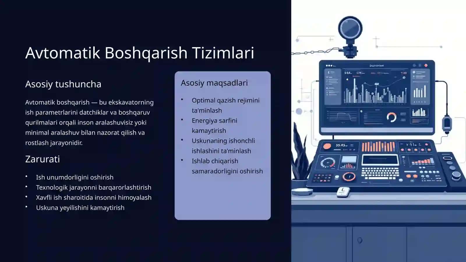 Rotorli Ekskavatorlarni Avtomatik Boshqarish 3